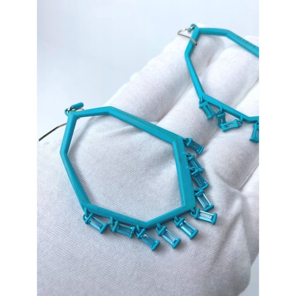 Karen Scott, Tomas , Crystal Turquoise Earrings, Authenic - Picture 10 of 11